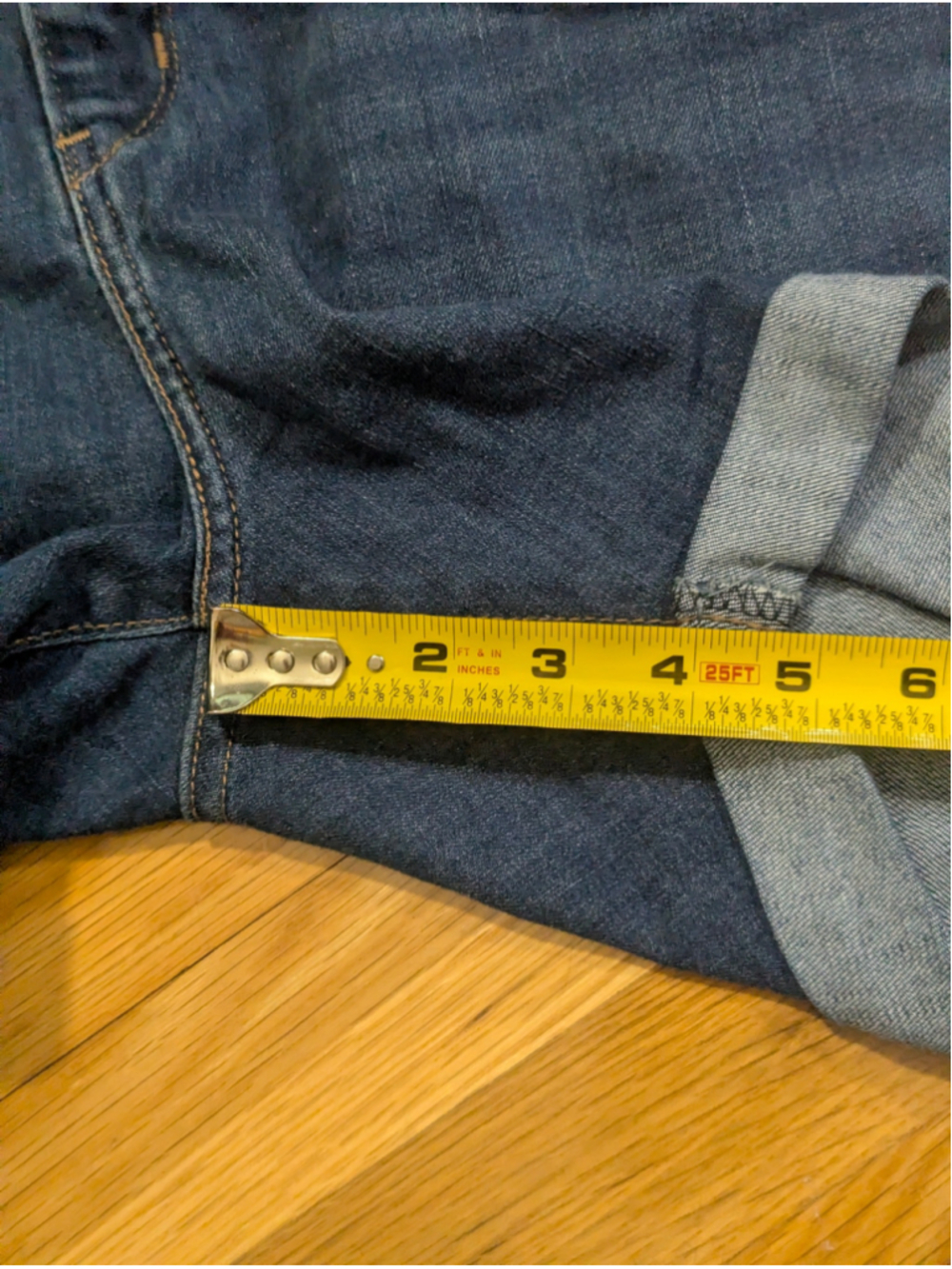 Levi Strauss Signature Blue Mid Rise Jean Shorts Size 14 - Picture 9 of 9